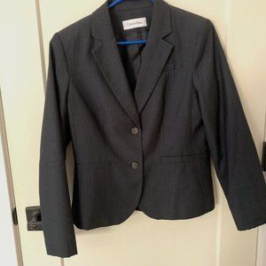 Calvin Klein two-button smoky blue/grey blazer